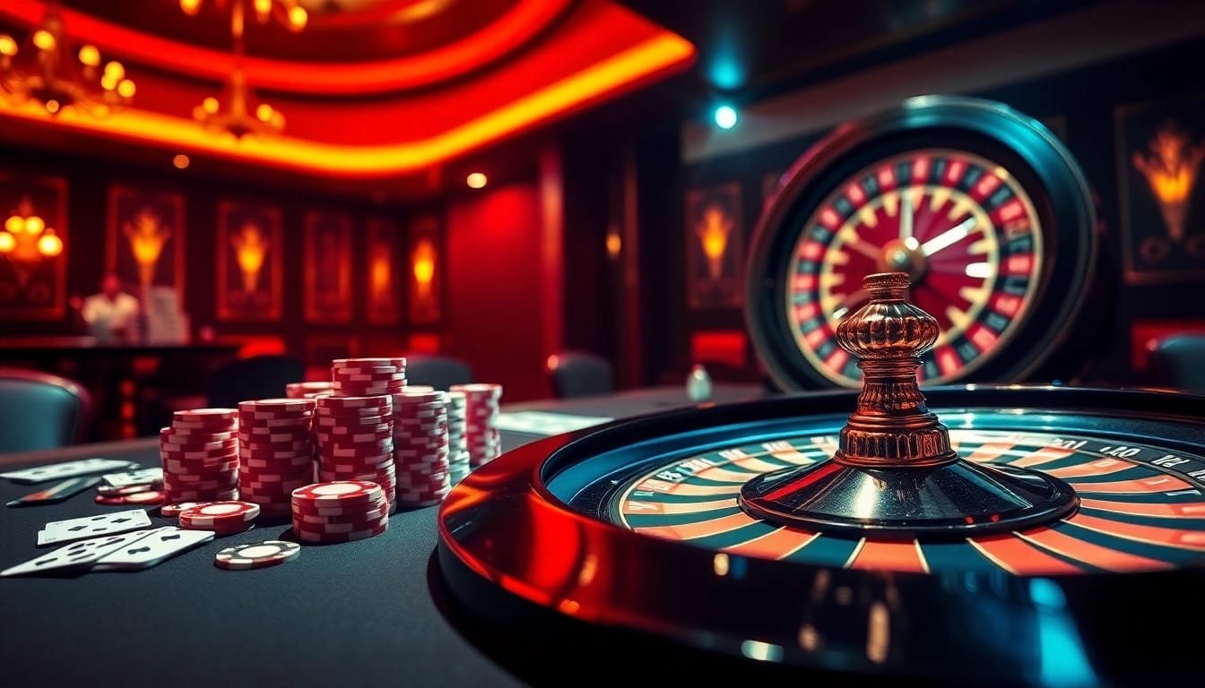 Experience the excitement at VJ88 Casino with vibrant playing cards and poker chips in action.