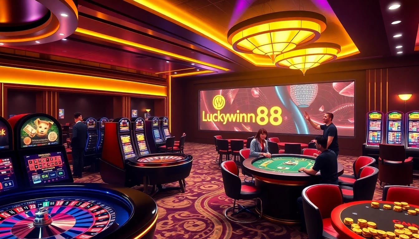 Experience the thrill of gambling with Luckywin88's exciting online casino atmosphere.
