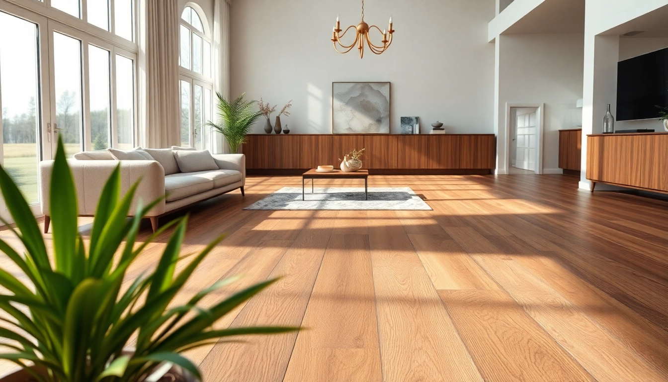 Transform your space with stunning luxury vinyl plank flooring showcased in an elegant living room.