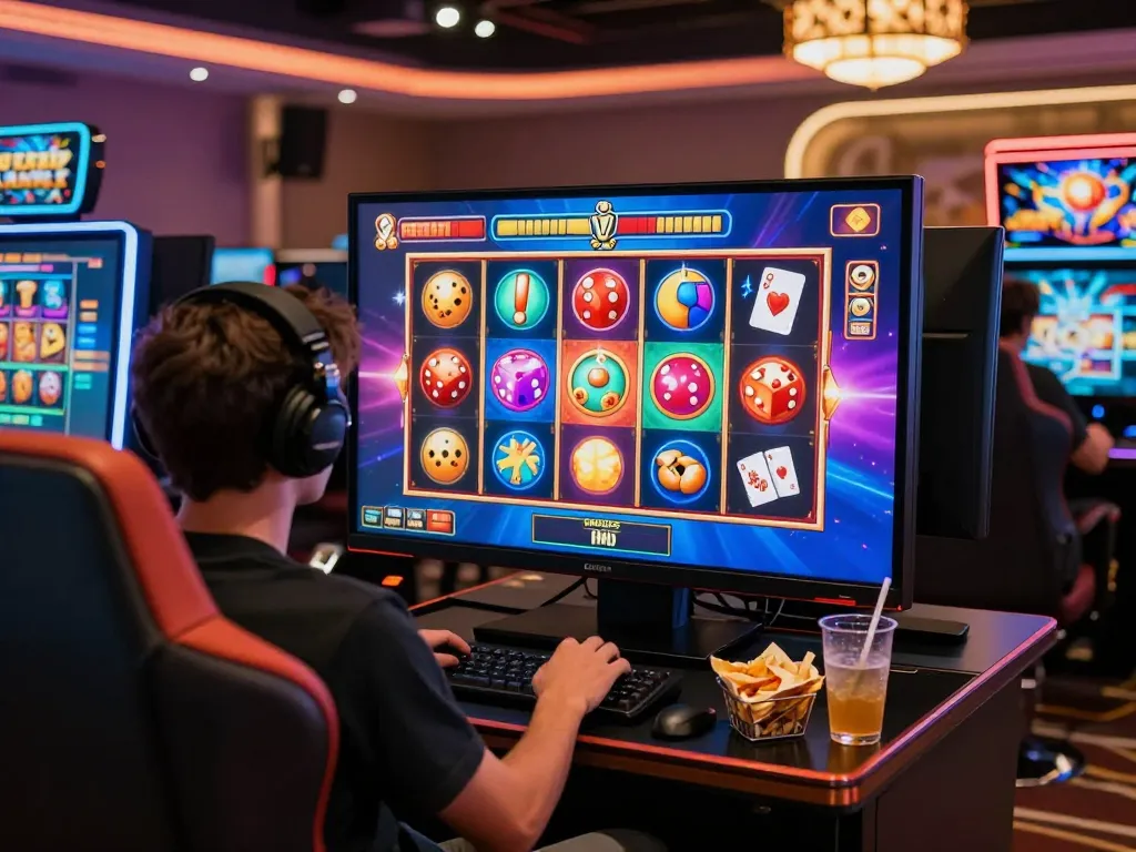 Engaged player experiencing exciting online gaming at https://99wina.org/ with vibrant graphics and immersive atmosphere.