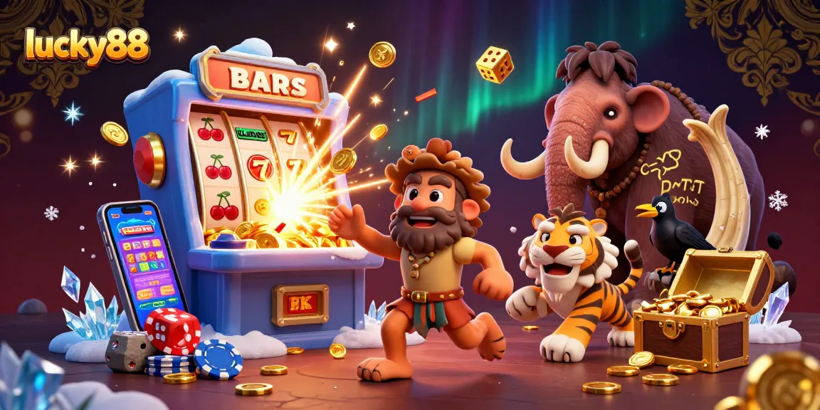 Experience unbeatable luck at lucky88 with our animated caveman casino adventure!