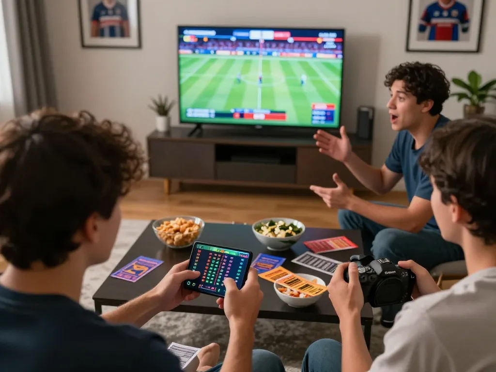 HB88 player actively placing sports bets on smartphone during exciting live game, showcasing dynamic gaming environment.