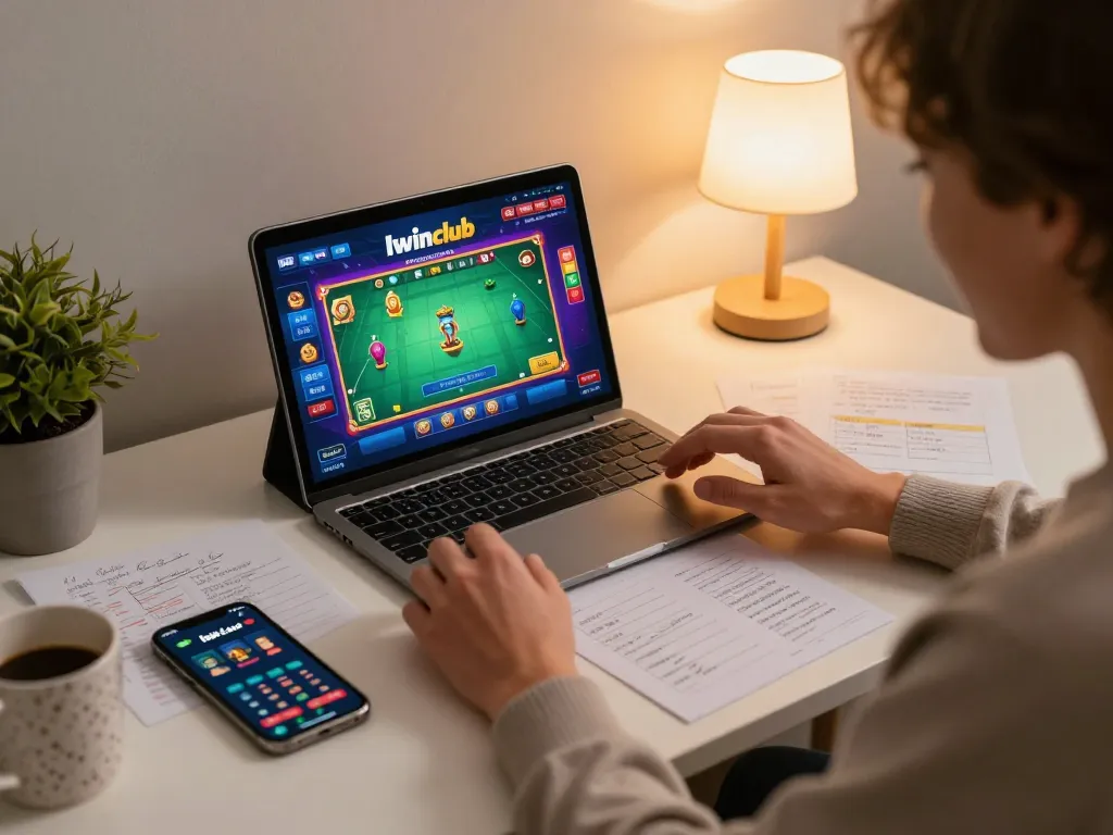 Iwinclub user engaged in a thrilling live dealer game on tablet, demonstrating optimal online gambling experience