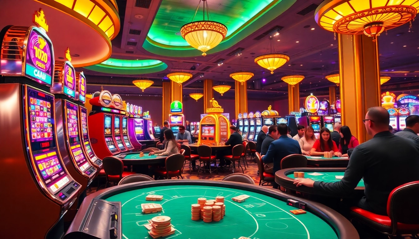 Experience the excitement of rr99 gaming strategies at a vibrant casino floor full of thrilling action.