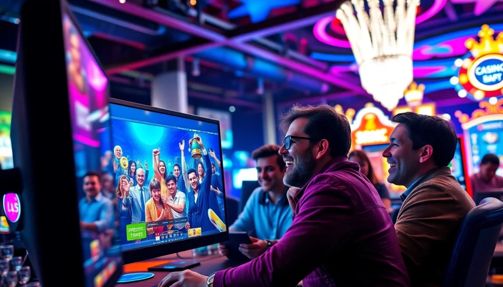 Experience the thrill at the meilleur casino en ligne belgique with lively players enjoying online games.