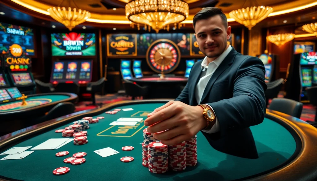 Experience the thrill of strategic gaming at 58win with vibrant casino elements.