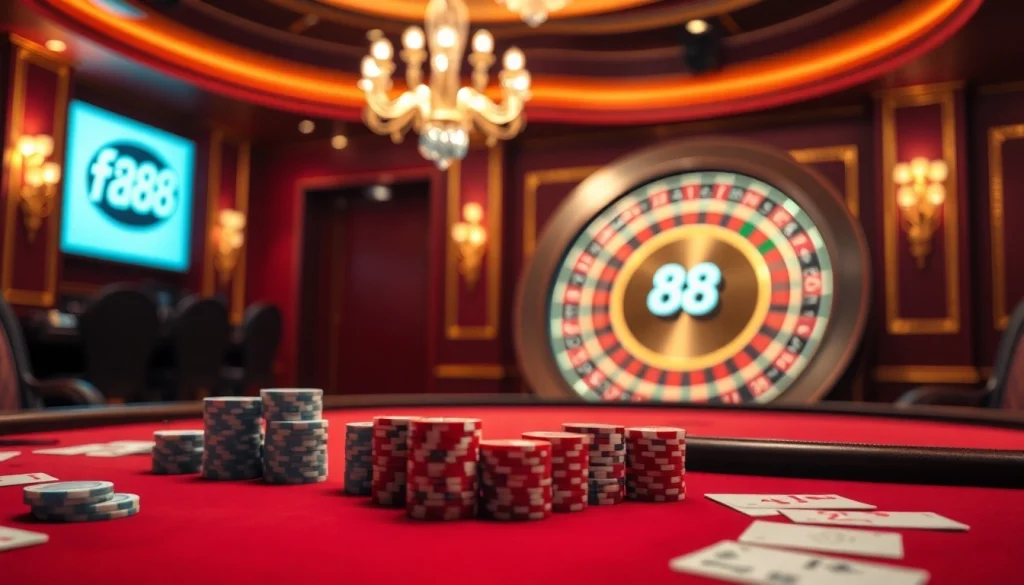 Experience the thrill of gameplay at fa88's luxurious online casino tables and exciting games.