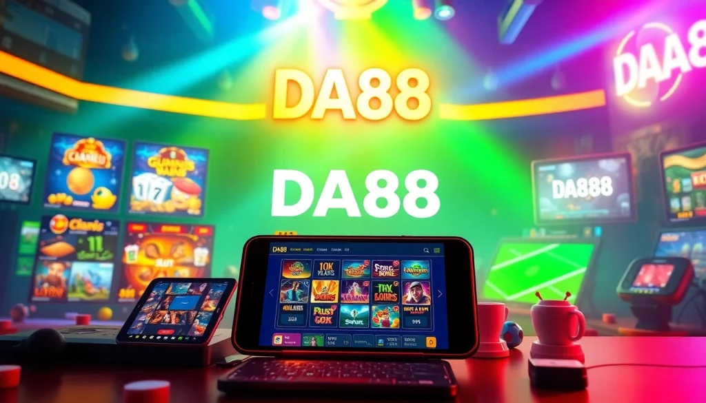Exciting online gaming experience on the DA88 platform with vibrant colors and user-friendly interface.