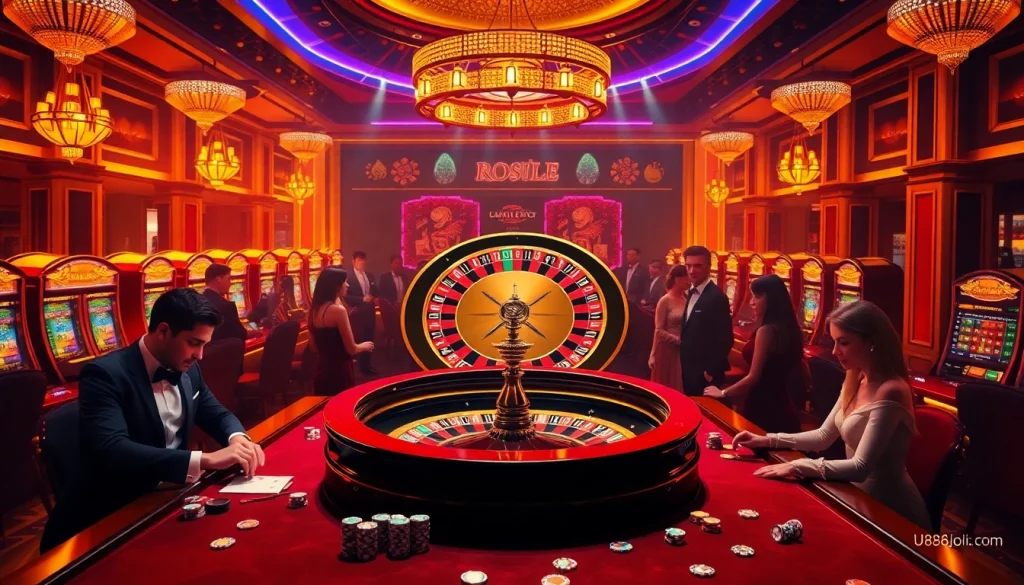 Experience high-stakes excitement at https://uu88joli.com/ with vibrant casino action featuring roulette and slot machines.
