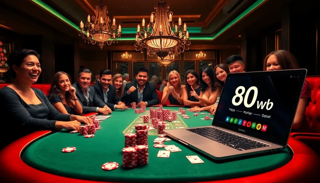 Engaging scene of players at a casino table highlighting excitement and luxury at https://s80web.com/