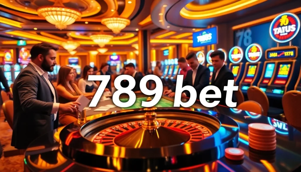 Excited players engaging in a game at the luxurious 789 bet casino.