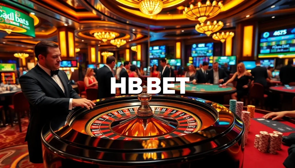 Players enjoy high-stakes roulette and poker at HBBET's thrilling casino.