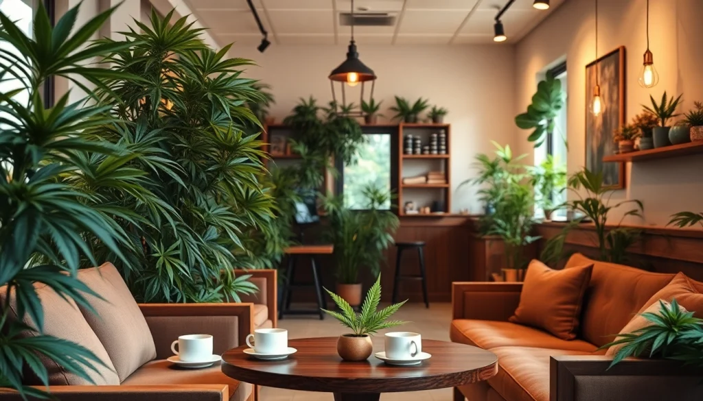 Kunden genießen Cannabis Coffee Shop Lloret de Mar mit entspannender Atmosphäre.