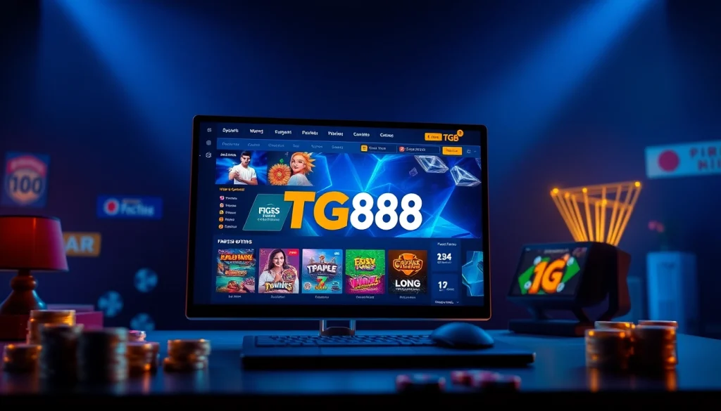 Vibrant TG88 online gaming platform interface showcasing user-friendly features and diverse gaming options.