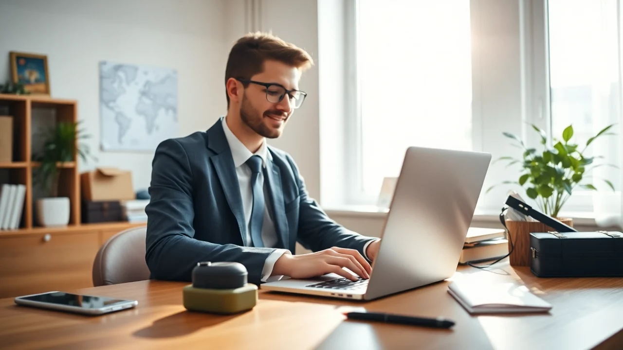 Fill out the uk eta online application form with ease in a modern home office.