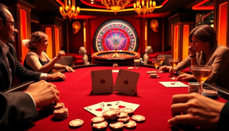 Experience the excitement of a poker game at https://sumvip.app/ with vibrant chips and intense players.