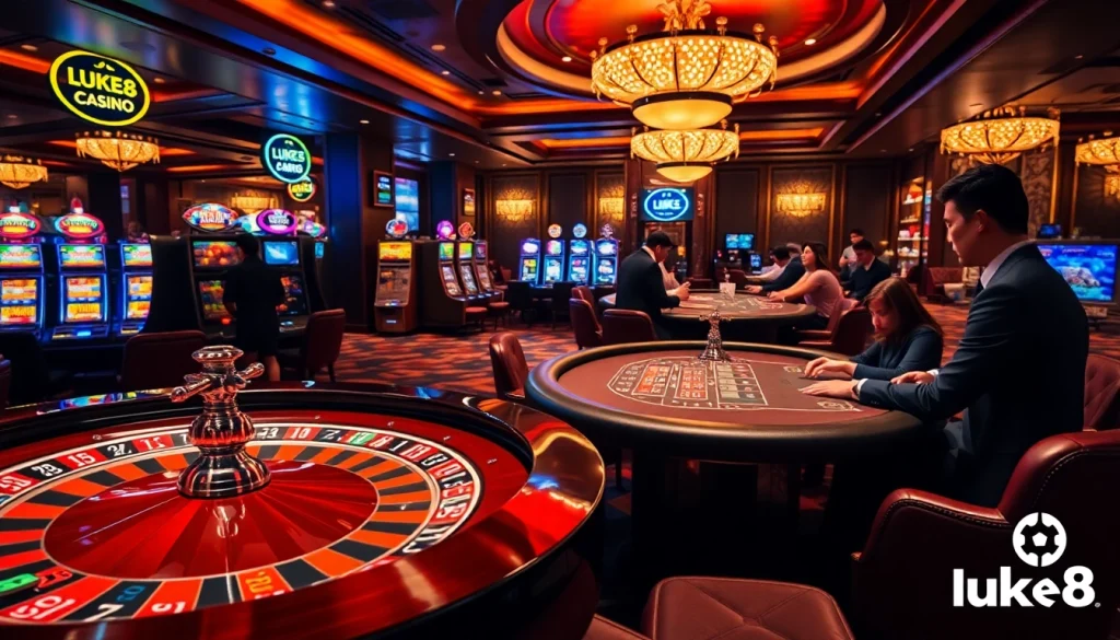 Experience luxury gaming action at luck8 casino with live dealers and exciting games.