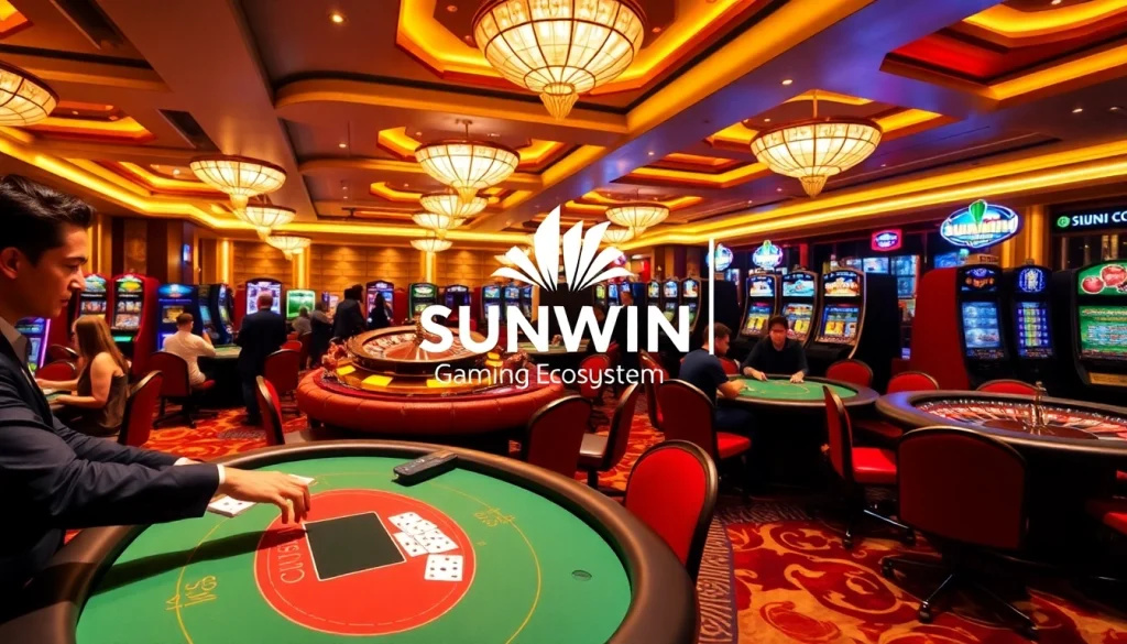 Players enjoying thrilling card games at SUNWIN casino, showcasing action and excitement.