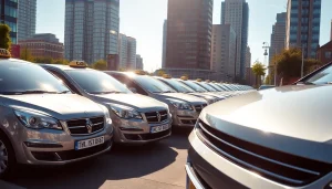 Efficient minicabs available in a busy city, showcasing urban transportation.
