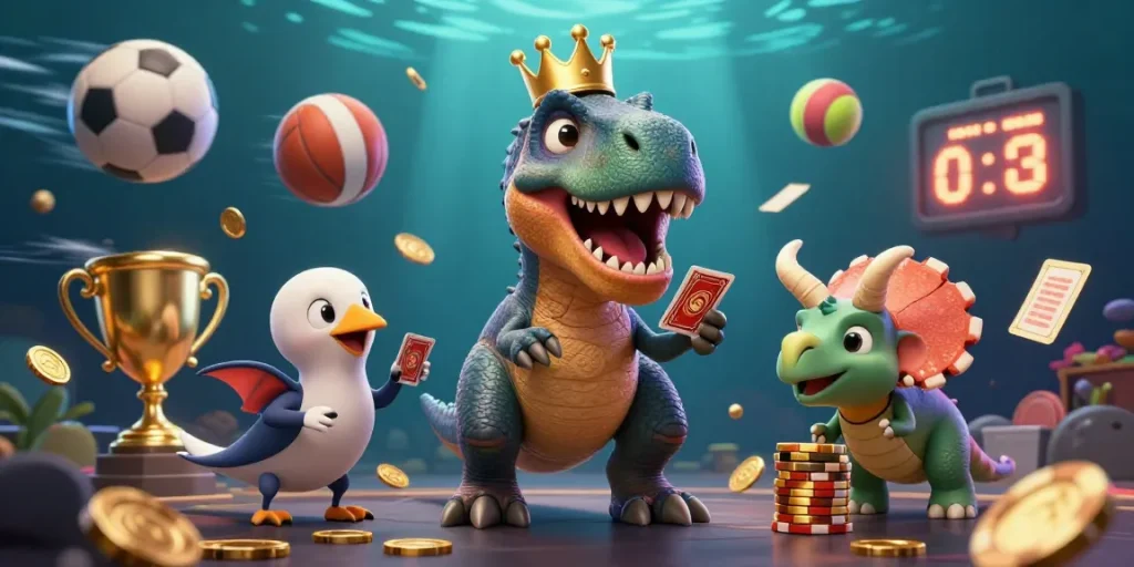Experience thrilling gameplay with Ku bet, featuring animated characters and vibrant casino elements.