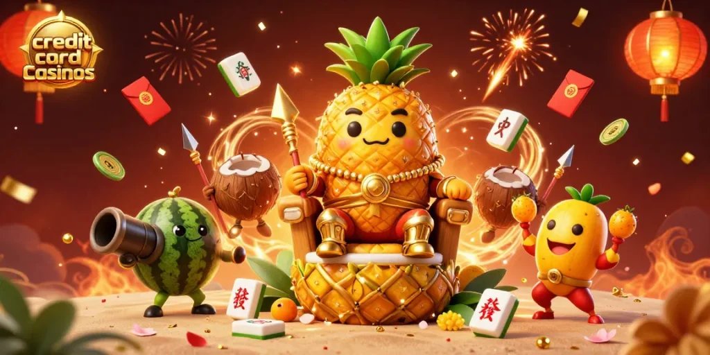 Engage with exciting credit card casinos through vibrant casino-themed 3D illustration.